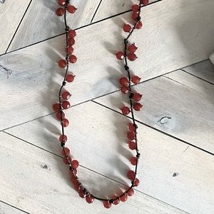 Thanksgiving cranberry color necklace